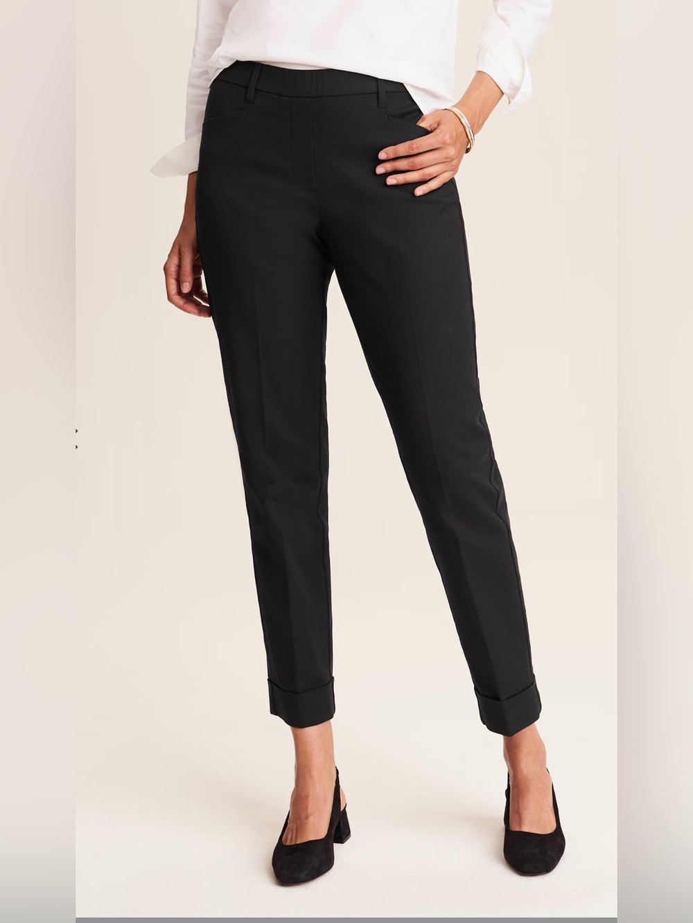 NWT J.Jill Versatile Cotton-Stretch Cuffed Pants